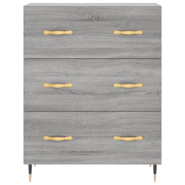 vidaXL Ντουλάπι Γκρι Sonoma 69,5x34x180cm Επεξεργασμένο Ξύλο 1 τεμ.