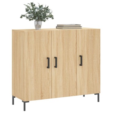 vidaXL Ντουλάπι Sonoma δρυς 90x34x80cm Επεξεργασμένο Ξύλο 1 τεμ.