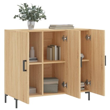 vidaXL Ντουλάπι Sonoma δρυς 90x34x80cm Επεξεργασμένο Ξύλο 1 τεμ.