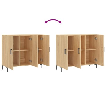 vidaXL Ντουλάπι Sonoma δρυς 90x34x80cm Επεξεργασμένο Ξύλο 1 τεμ.