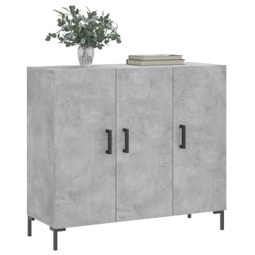 vidaXL Ντουλάπι Γκρι Σκυροδέματος 90x34x80cm Επεξεργασμένο Ξύλο 1 τεμ.