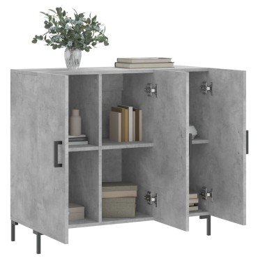 vidaXL Ντουλάπι Γκρι Σκυροδέματος 90x34x80cm Επεξεργασμένο Ξύλο 1 τεμ.