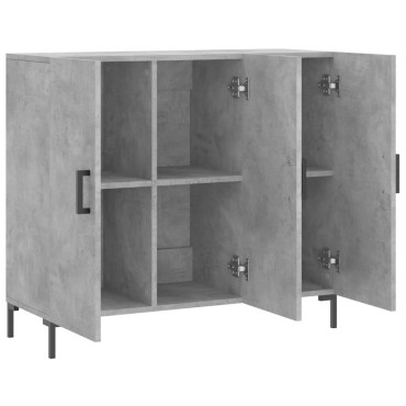 vidaXL Ντουλάπι Γκρι Σκυροδέματος 90x34x80cm Επεξεργασμένο Ξύλο 1 τεμ.