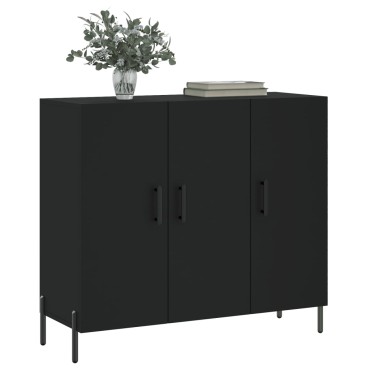 vidaXL Ντουλάπι Μαύρο 90x34x80cm από Επεξεργασμένο Ξύλο 1 τεμ.