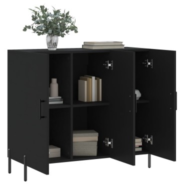 vidaXL Ντουλάπι Μαύρο 90x34x80cm από Επεξεργασμένο Ξύλο 1 τεμ.