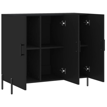 vidaXL Ντουλάπι Μαύρο 90x34x80cm από Επεξεργασμένο Ξύλο 1 τεμ.