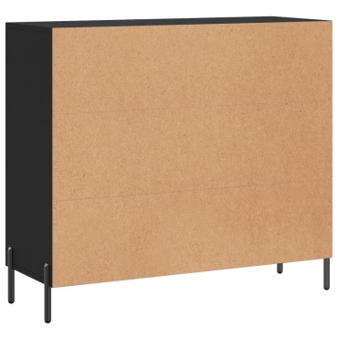 vidaXL Ντουλάπι Μαύρο 90x34x80cm από Επεξεργασμένο Ξύλο 1 τεμ.