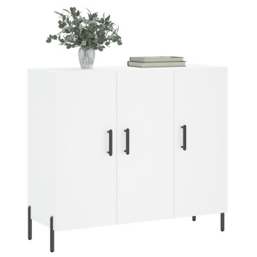 vidaXL Μπουφές Λευκός 90x34x80cm από Επεξεργασμένο Ξύλο 1 τεμ.