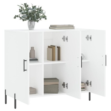 vidaXL Μπουφές Λευκός 90x34x80cm από Επεξεργασμένο Ξύλο 1 τεμ.