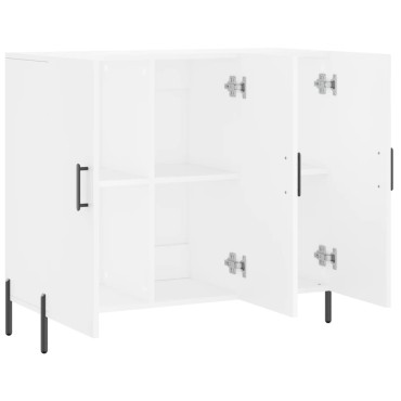 vidaXL Μπουφές Λευκός 90x34x80cm από Επεξεργασμένο Ξύλο 1 τεμ.