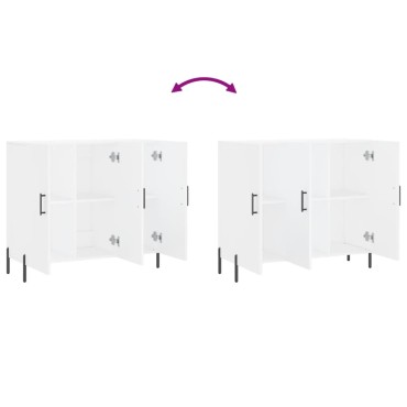 vidaXL Μπουφές Λευκός 90x34x80cm από Επεξεργασμένο Ξύλο 1 τεμ.