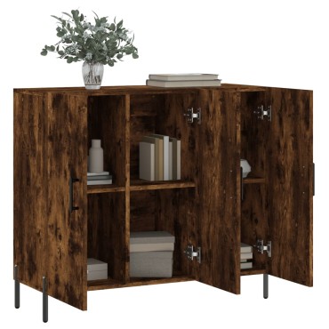 vidaXL Ντουλάπι Καπνιστή Δρυς 90x34x80cm Επεξεργασμένο Ξύλο 1 τεμ.