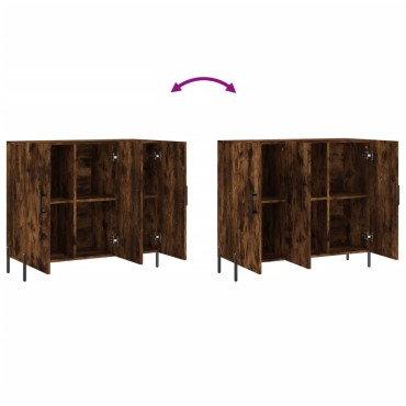 vidaXL Ντουλάπι Καπνιστή Δρυς 90x34x80cm Επεξεργασμένο Ξύλο 1 τεμ.