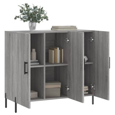 vidaXL Ντουλάπι Γκρι Sonoma 90x34x80cm από Επεξεργασμένο Ξύλο 1 τεμ.