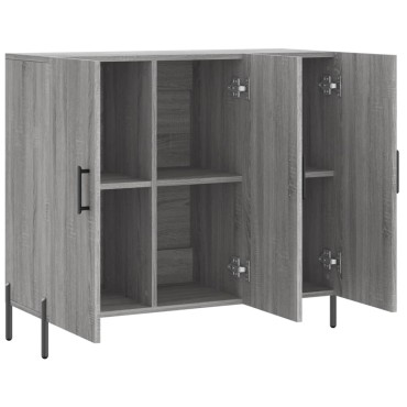 vidaXL Ντουλάπι Γκρι Sonoma 90x34x80cm από Επεξεργασμένο Ξύλο 1 τεμ.