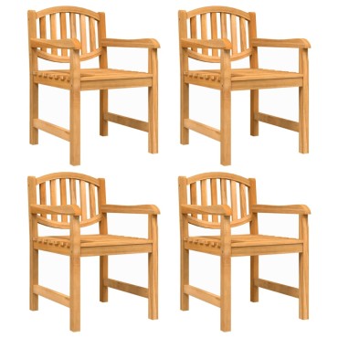 vidaXL Καρέκλες Κήπου 4 τεμ. 58x59x88cm από Μασίφ Ξύλο Teak