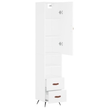 vidaXL Ντουλάπι Λευκό 34,5x34x180cm από Επεξεργασμένο Ξύλο 1 τεμ.