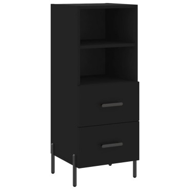 vidaXL Ντουλάπι Μαύρο 34,5x34x180cm από Επεξεργασμένο Ξύλο 1 τεμ.