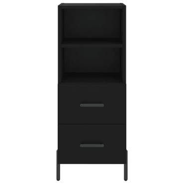 vidaXL Ντουλάπι Μαύρο 34,5x34x180cm από Επεξεργασμένο Ξύλο 1 τεμ.
