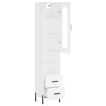 vidaXL Ντουλάπι Λευκό 34,5x34x180cm από Επεξεργασμένο Ξύλο 1 τεμ.
