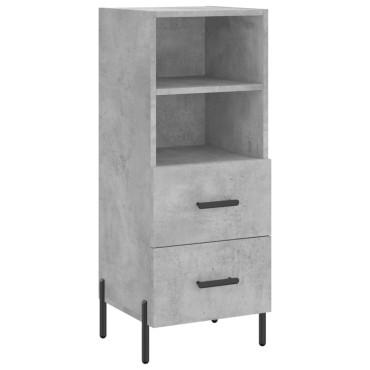 vidaXL Ντουλάπι Γκρι Σκυροδέματος 34,5x34x180cm Επεξεργασμένο Ξύλο 1 τεμ.