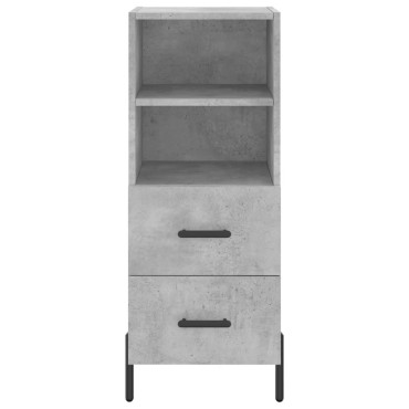 vidaXL Ντουλάπι Γκρι Σκυροδέματος 34,5x34x180cm Επεξεργασμένο Ξύλο 1 τεμ.