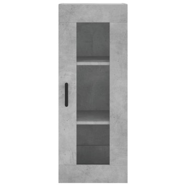 vidaXL Ντουλάπι Γκρι Σκυροδέματος 34,5x34x180cm Επεξεργασμένο Ξύλο 1 τεμ.