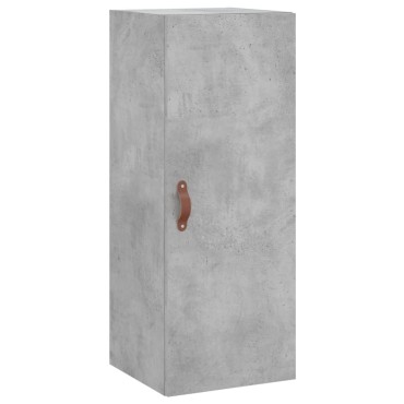 vidaXL Ντουλάπι Γκρι Σκυροδέματος 34,5x34x180cm Επεξεργασμένο Ξύλο 1 τεμ.