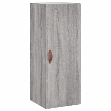 vidaXL Μπουφές Sonoma Γκρι 34,5x34x180cm από Επεξεργασμένο Ξύλο 1 τεμ.