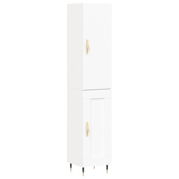 vidaXL Ντουλάπι Λευκό 34,5x34x180cm από Επεξεργασμένο Ξύλο 1 τεμ.
