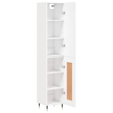 vidaXL Ντουλάπι Λευκό 34,5x34x180cm από Επεξεργασμένο Ξύλο 1 τεμ.