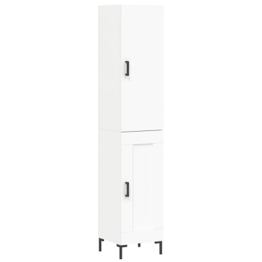 vidaXL Ντουλάπι Λευκό 34,5x34x180cm από Επεξεργασμένο Ξύλο 1 τεμ.