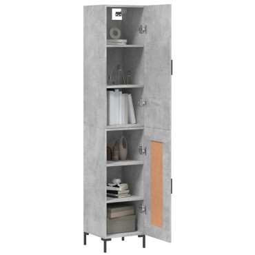 vidaXL Ντουλάπι Γκρι Σκυροδέματος 34,5x34x180cm Επεξεργασμένο Ξύλο 1 τεμ.