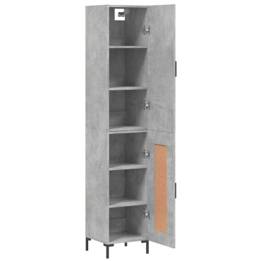 vidaXL Ντουλάπι Γκρι Σκυροδέματος 34,5x34x180cm Επεξεργασμένο Ξύλο 1 τεμ.