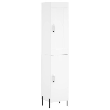 vidaXL Ντουλάπι Λευκό 34,5x34x180cm από Επεξεργασμένο Ξύλο 1 τεμ.