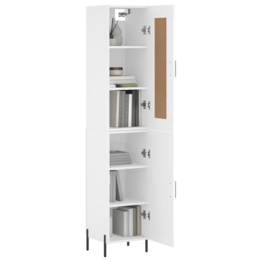vidaXL Ντουλάπι Λευκό 34,5x34x180cm από Επεξεργασμένο Ξύλο 1 τεμ.