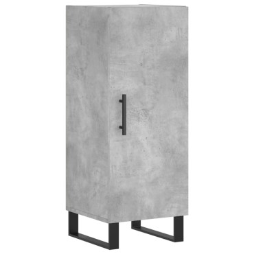 vidaXL Ντουλάπι Γκρι Σκυροδέματος 34,5x34x180cm Επεξεργασμένο Ξύλο 1 τεμ.