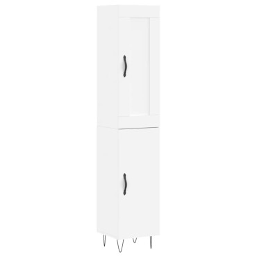 vidaXL Ντουλάπι Λευκό 34,5x34x180cm από Επεξεργασμένο Ξύλο 1 τεμ.