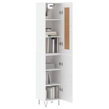 vidaXL Ντουλάπι Λευκό 34,5x34x180cm από Επεξεργασμένο Ξύλο 1 τεμ.