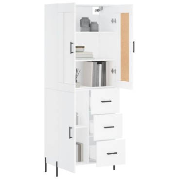 vidaXL Ντουλάπι Λευκό 69,5x34x180cm από Επεξεργασμένο Ξύλο 1 τεμ.