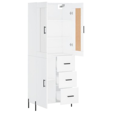 vidaXL Ντουλάπι Λευκό 69,5x34x180cm από Επεξεργασμένο Ξύλο 1 τεμ.