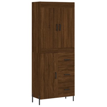 vidaXL Ντουλάπι Καφέ Δρυς 69,5x34x180cm από Επεξεργασμένο Ξύλο 1 τεμ.
