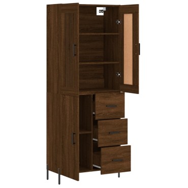 vidaXL Ντουλάπι Καφέ Δρυς 69,5x34x180cm από Επεξεργασμένο Ξύλο 1 τεμ.