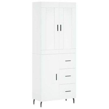 vidaXL Ντουλάπι Λευκό 69,5x34x180cm από Επεξεργασμένο Ξύλο 1 τεμ.