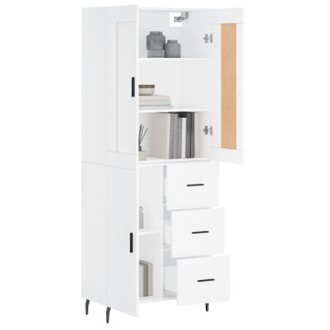 vidaXL Ντουλάπι Λευκό 69,5x34x180cm από Επεξεργασμένο Ξύλο 1 τεμ.