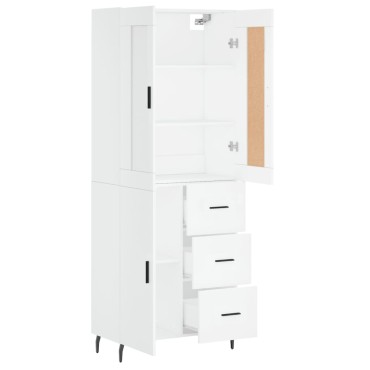 vidaXL Ντουλάπι Λευκό 69,5x34x180cm από Επεξεργασμένο Ξύλο 1 τεμ.
