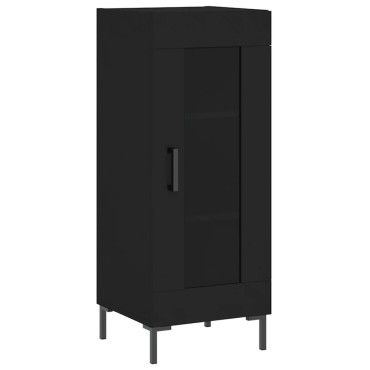 vidaXL Ντουλάπι Μαύρο 34,5x34x180cm από Επεξεργασμένο Ξύλο 1 τεμ.