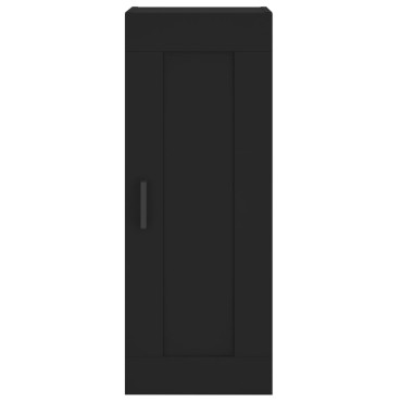 vidaXL Ντουλάπι Μαύρο 34,5x34x180cm από Επεξεργασμένο Ξύλο 1 τεμ.