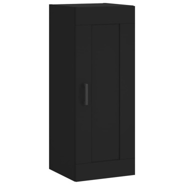vidaXL Ντουλάπι Μαύρο 34,5x34x180cm από Επεξεργασμένο Ξύλο 1 τεμ.