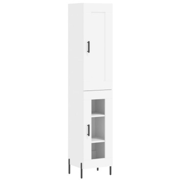 vidaXL Ντουλάπι Λευκό 34,5x34x180cm από Επεξεργασμένο Ξύλο 1 τεμ.
